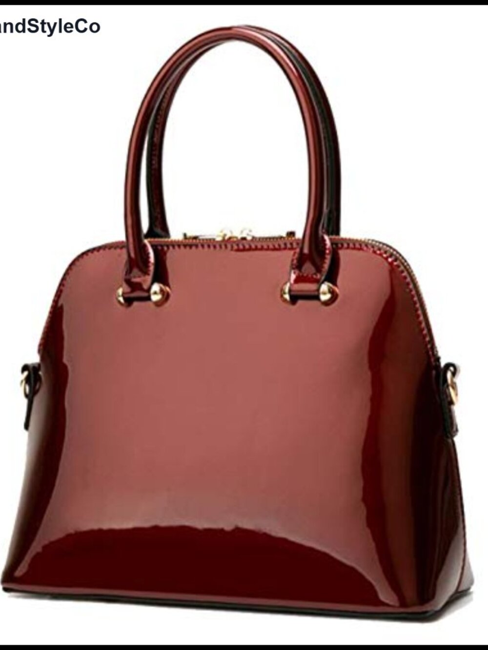 Patent Leather Tote Handbag Top Handle Satchel Elegant Evening Purse